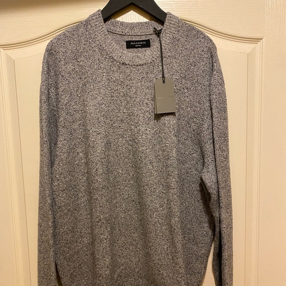 All Saints Sweaters All Saints Mens Hane Crew Neck Wool Sweater